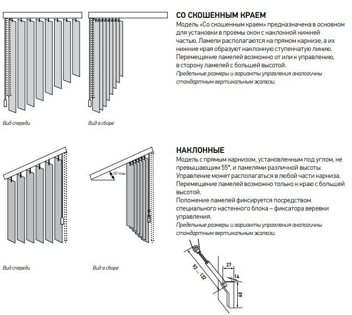 Вертикальные жалюзи схема сборки